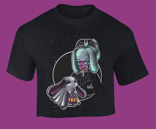 ★ Bestie Ghost Bunnies Halloween crop and tshirt ★