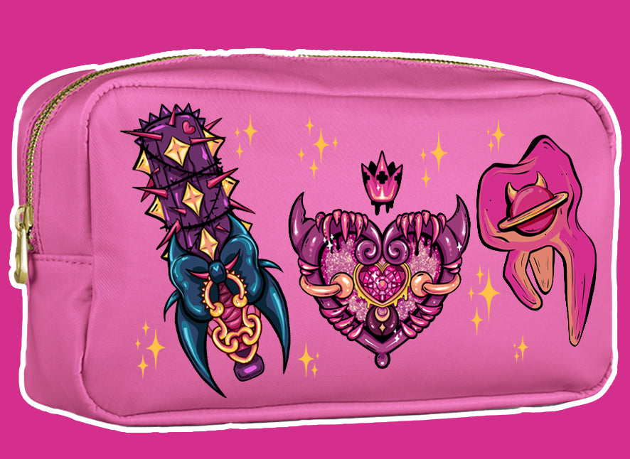 ★ Fight like a Girl vanity / makeup / gym small carry bag ★