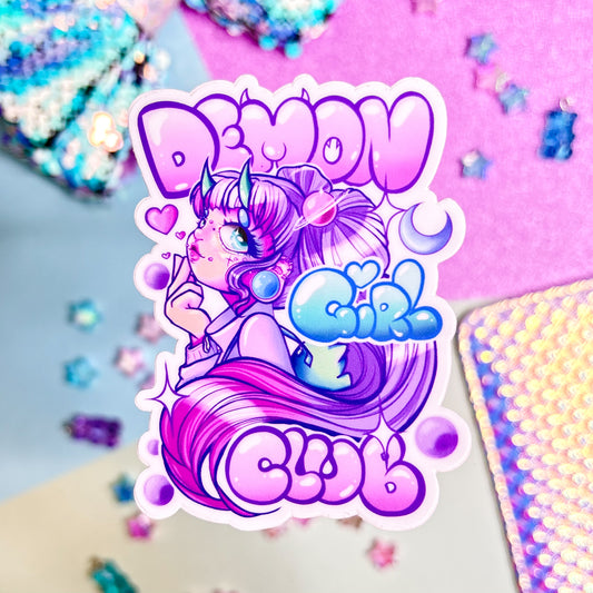 Demon Girl Club Sticker