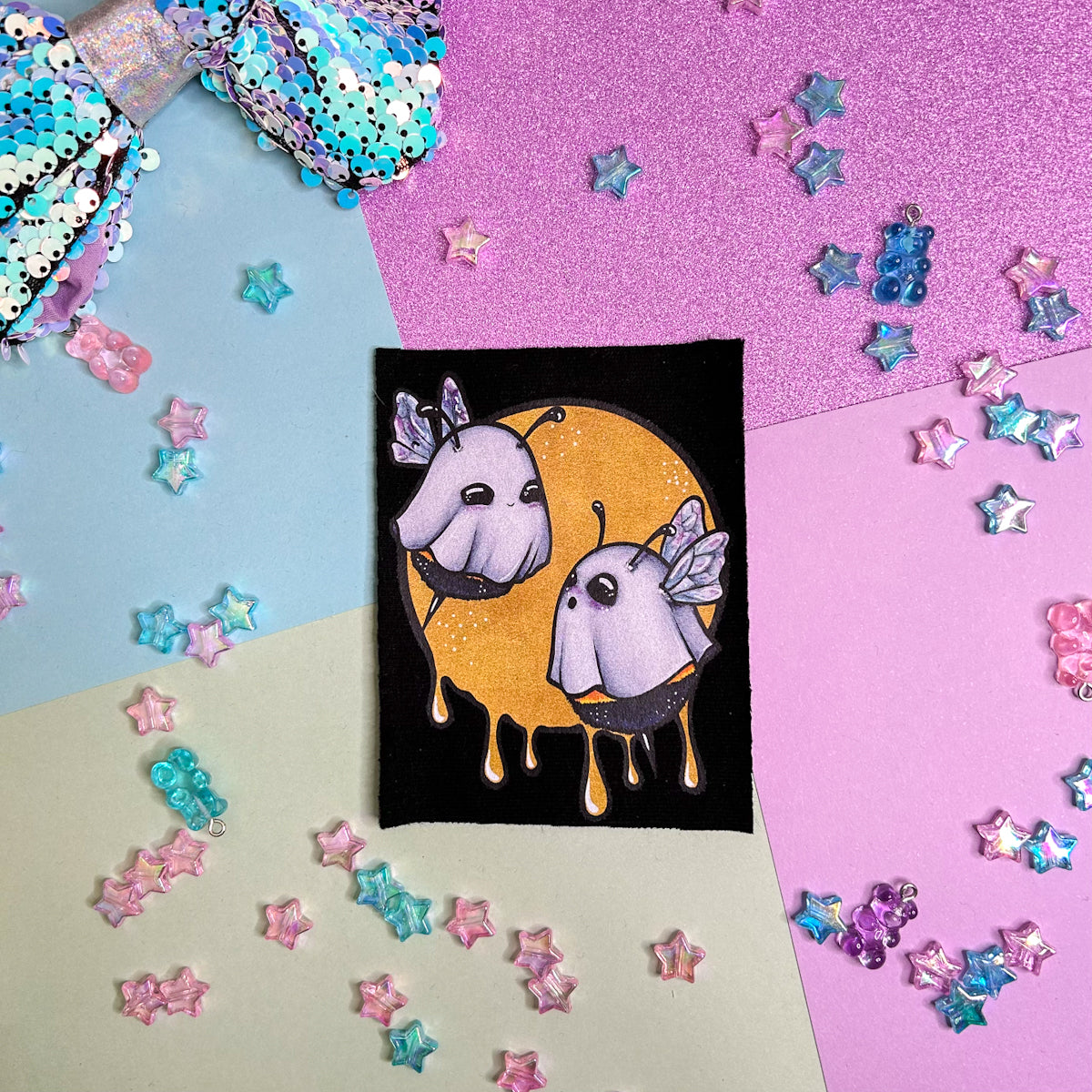 Boo Bees (ghost bees) Patch