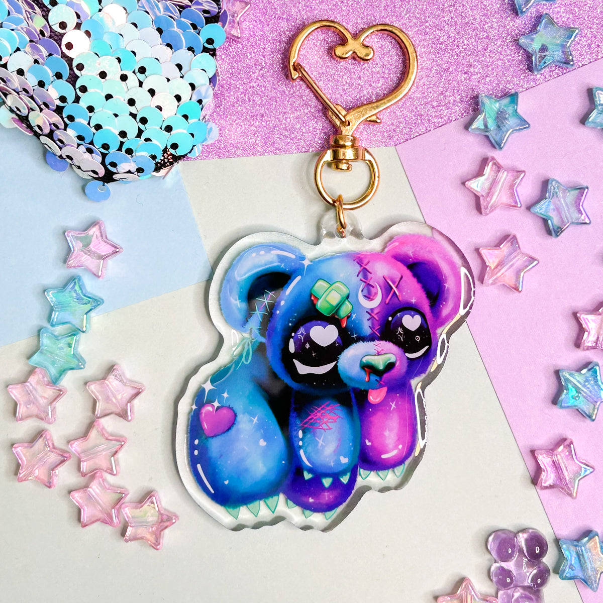 Bear Plush Acrylic Keychain