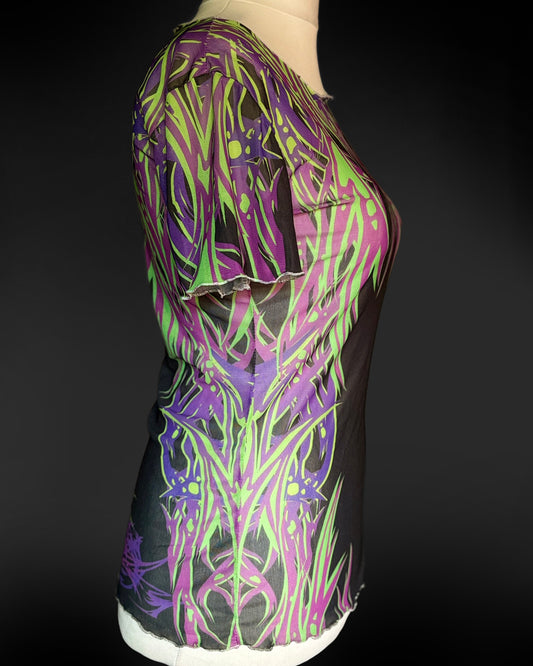 Heart Breaker Mesh Full Length Tshirt