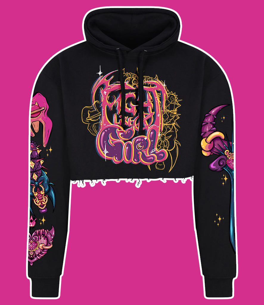 ★ Fight like a Girl hoodie full / crop / zip ★