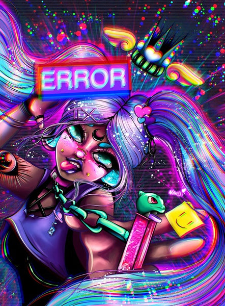FINE ART PRINT Hand signed System Error A4 Giclée Print