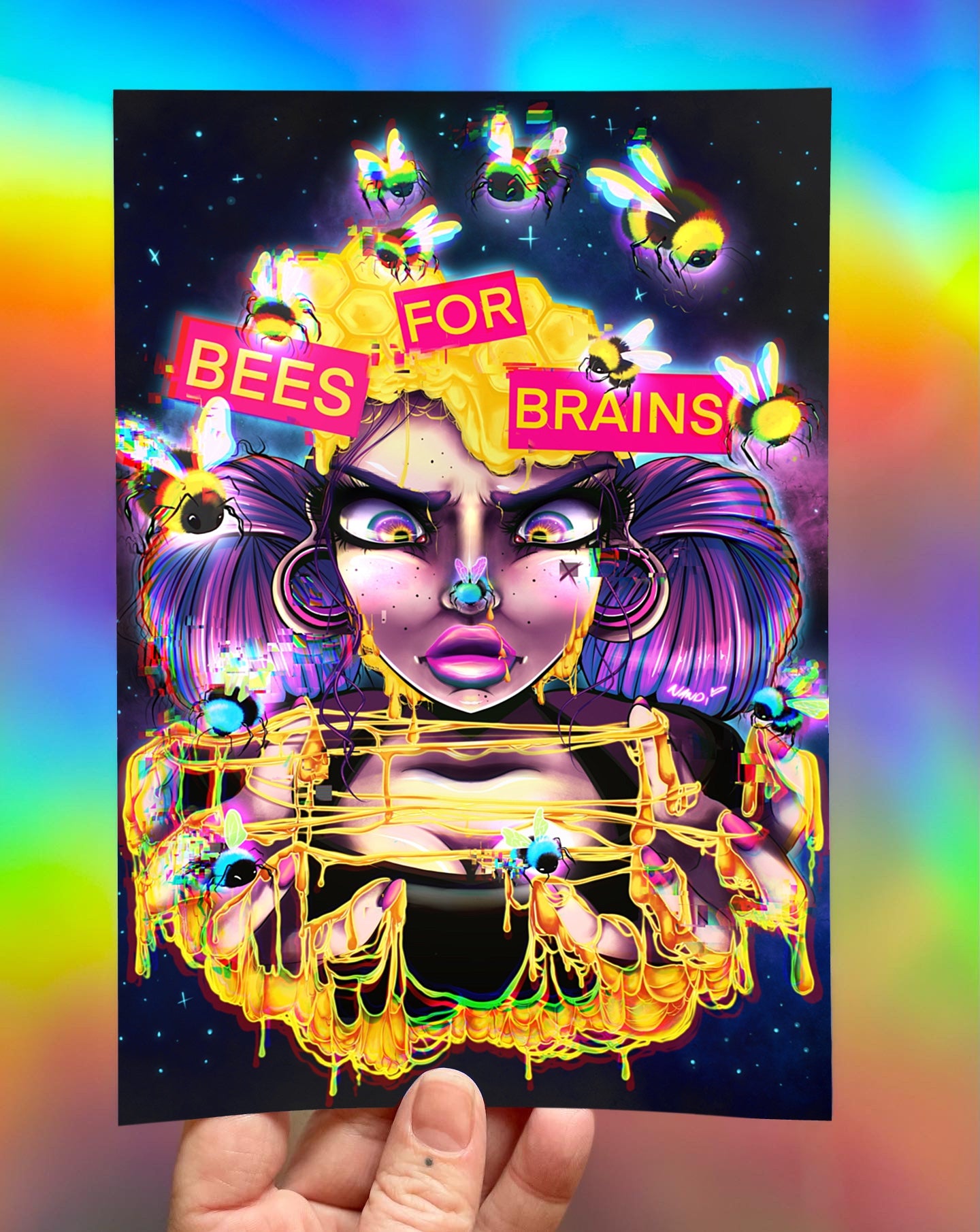 Bees For Brains ADHD A5 Print