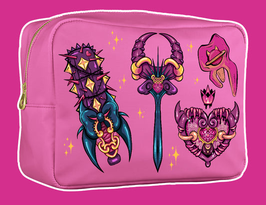 ★ Fight like a Girl vanity / makeup / gym small carry bag ★