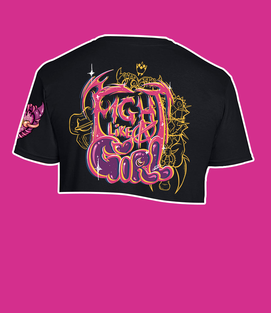 ★ Fight Like A Girl T-shirt / crop top  ★