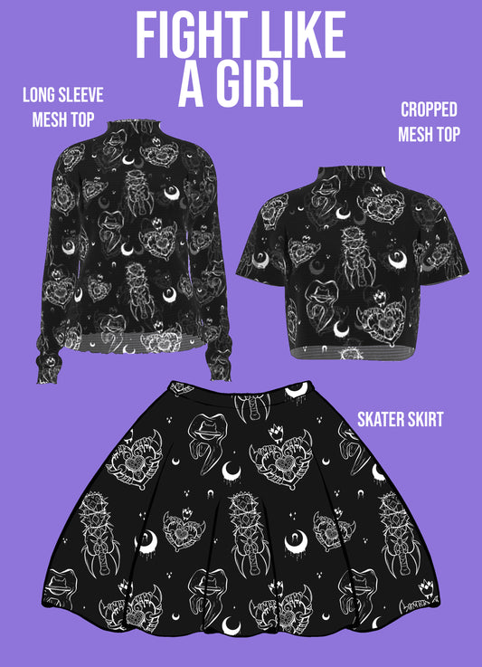 Fight Like A Girl Skater Skirt
