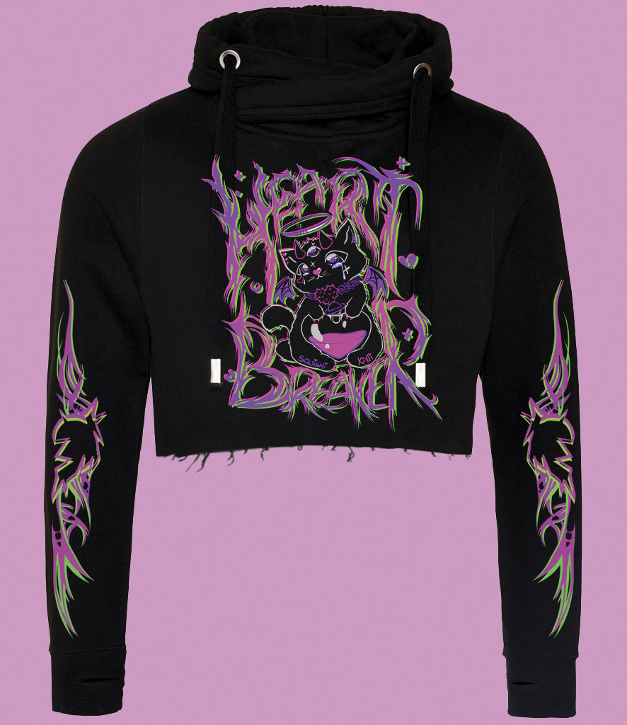 ★ Heart Breaker Cat hoodie full / crop ★