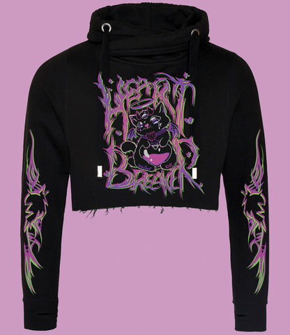 ★ Heart Breaker Cat hoodie full / crop ★