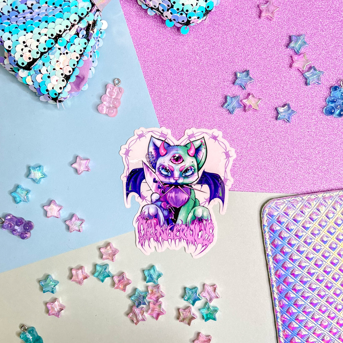 Dangerous Cat Clear Sticker
