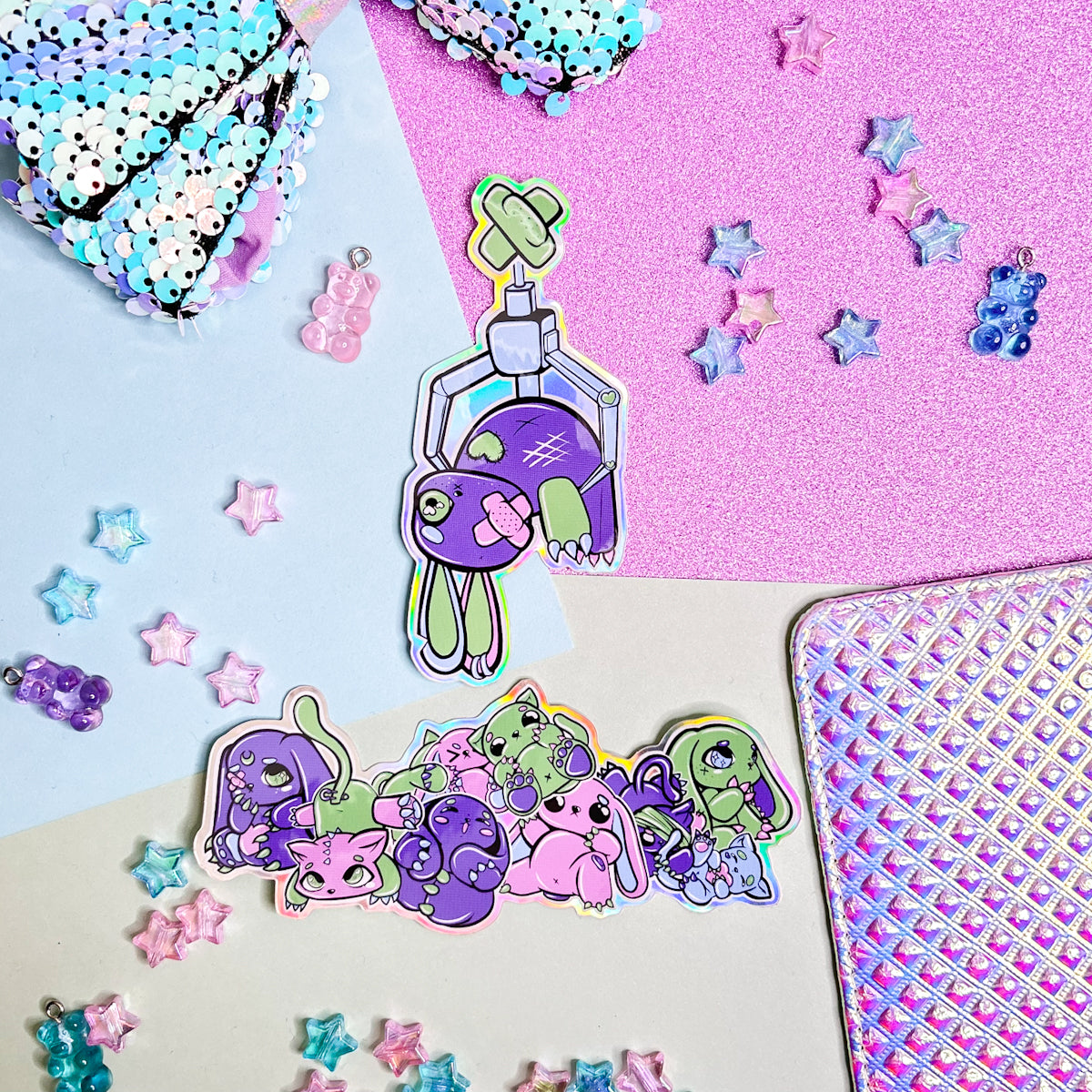 Claw Machine Bunny Critters Sticker