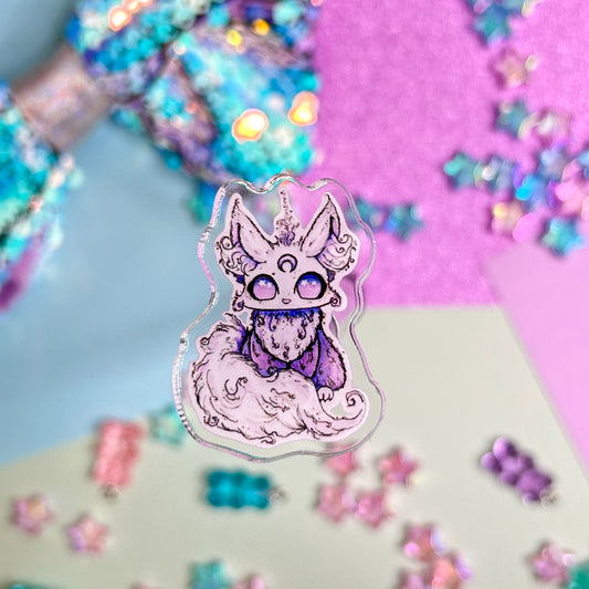 Purple Fox Acrylic Pin