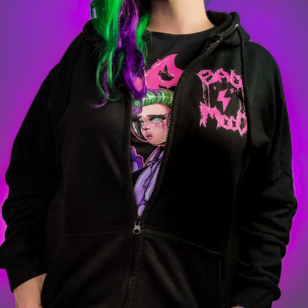 ★  Bad Mood Zipped Hoodie ★