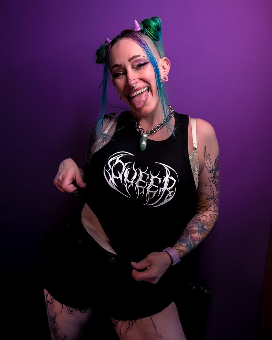 ★ QUEER death metal racer tank top  ★