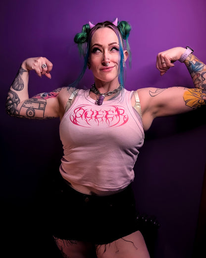 ★ QUEER death metal racer tank top  ★