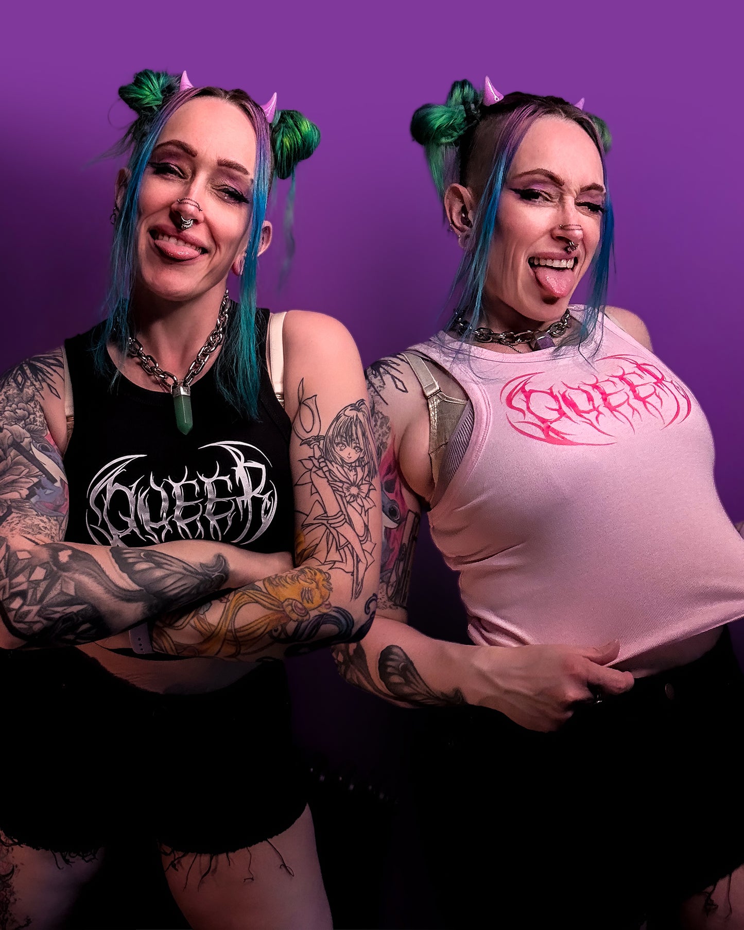 ★ QUEER death metal racer tank top  ★