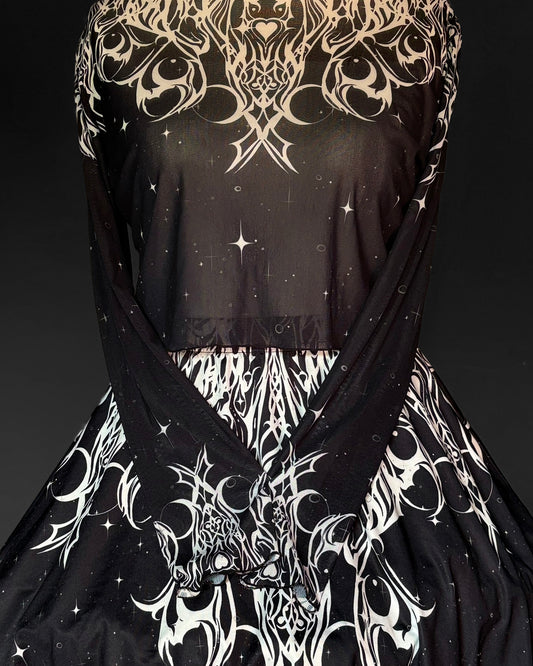 Villain Era Long Sleeve Mesh Crop