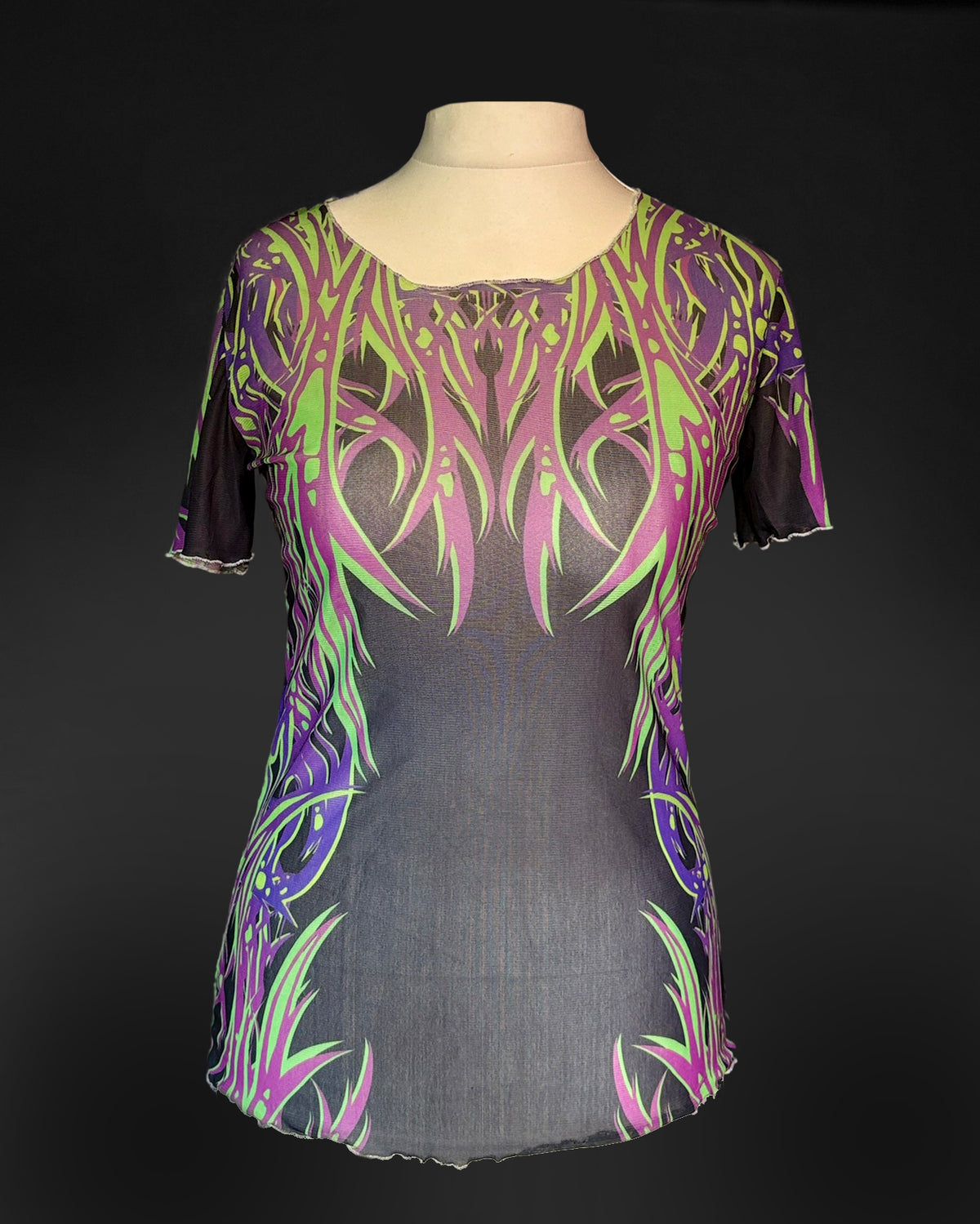 Heart Breaker Mesh Full Length Tshirt