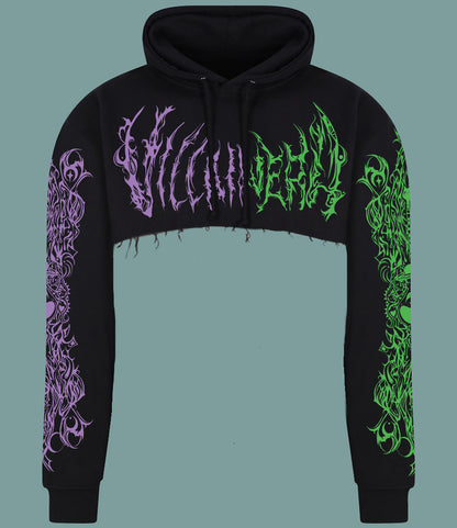 ★ VILLAIN ERA Green and Purple hoodie / crop / super crop ★