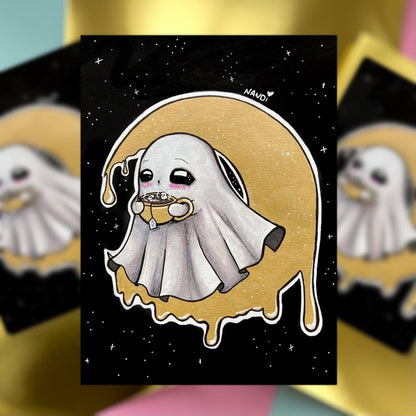 A5 Boo Tea Print