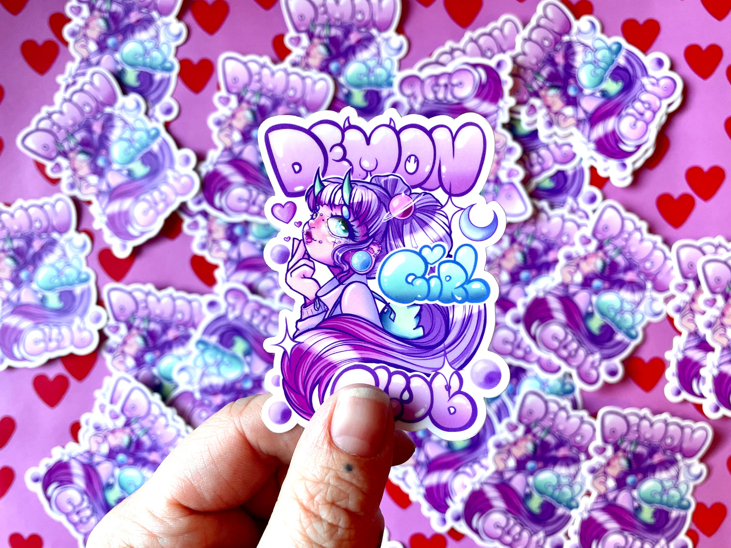 Demon Girl Club Sticker