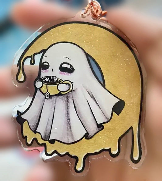 Ghost Boo Bee & Boo Tea Keychains
