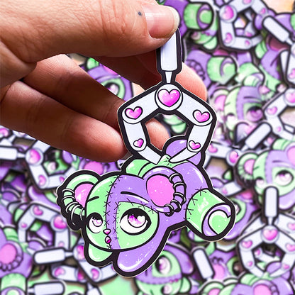 Claw Machine Teddy Bear Plush Sticker