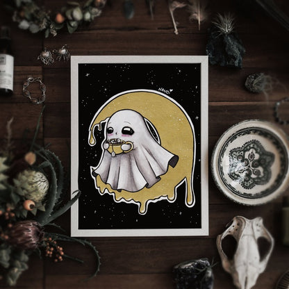 A5 Boo Tea Print