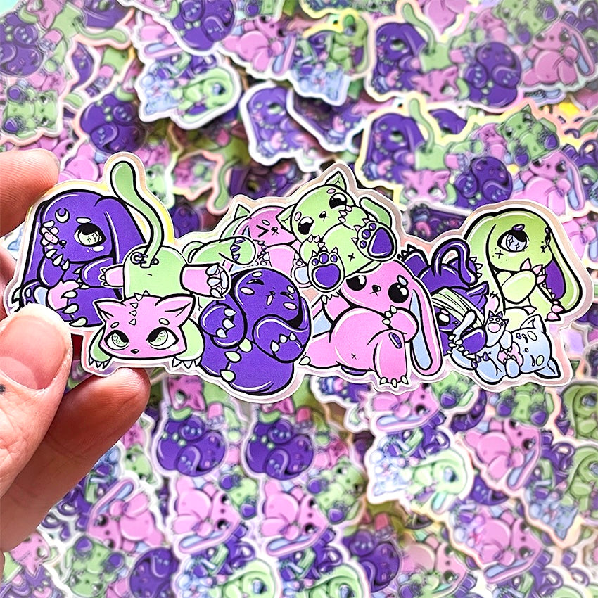 Claw Machine Bunny Critters Sticker