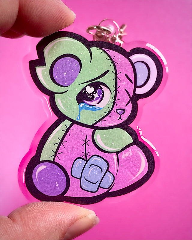 Spooky Bear Acrylic Keychain